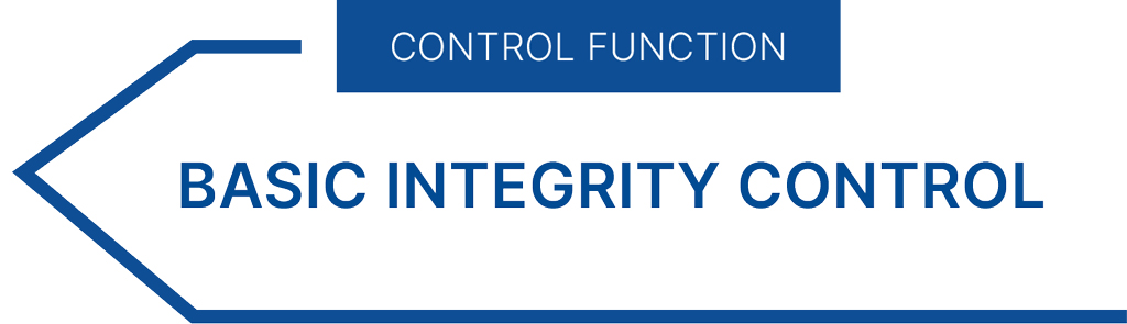 Control Function: Basic Integrity Control.