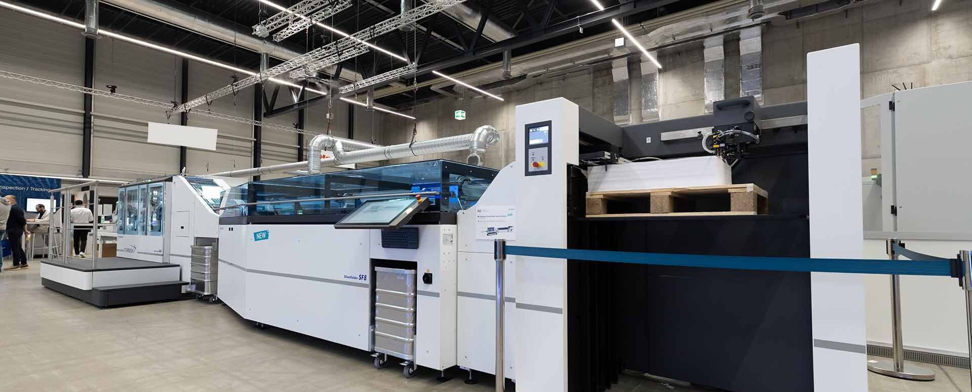 Hunkeler Starbook Sheetfolder mit Palettenanleger an den Hunkeler Innovationdays 2025.