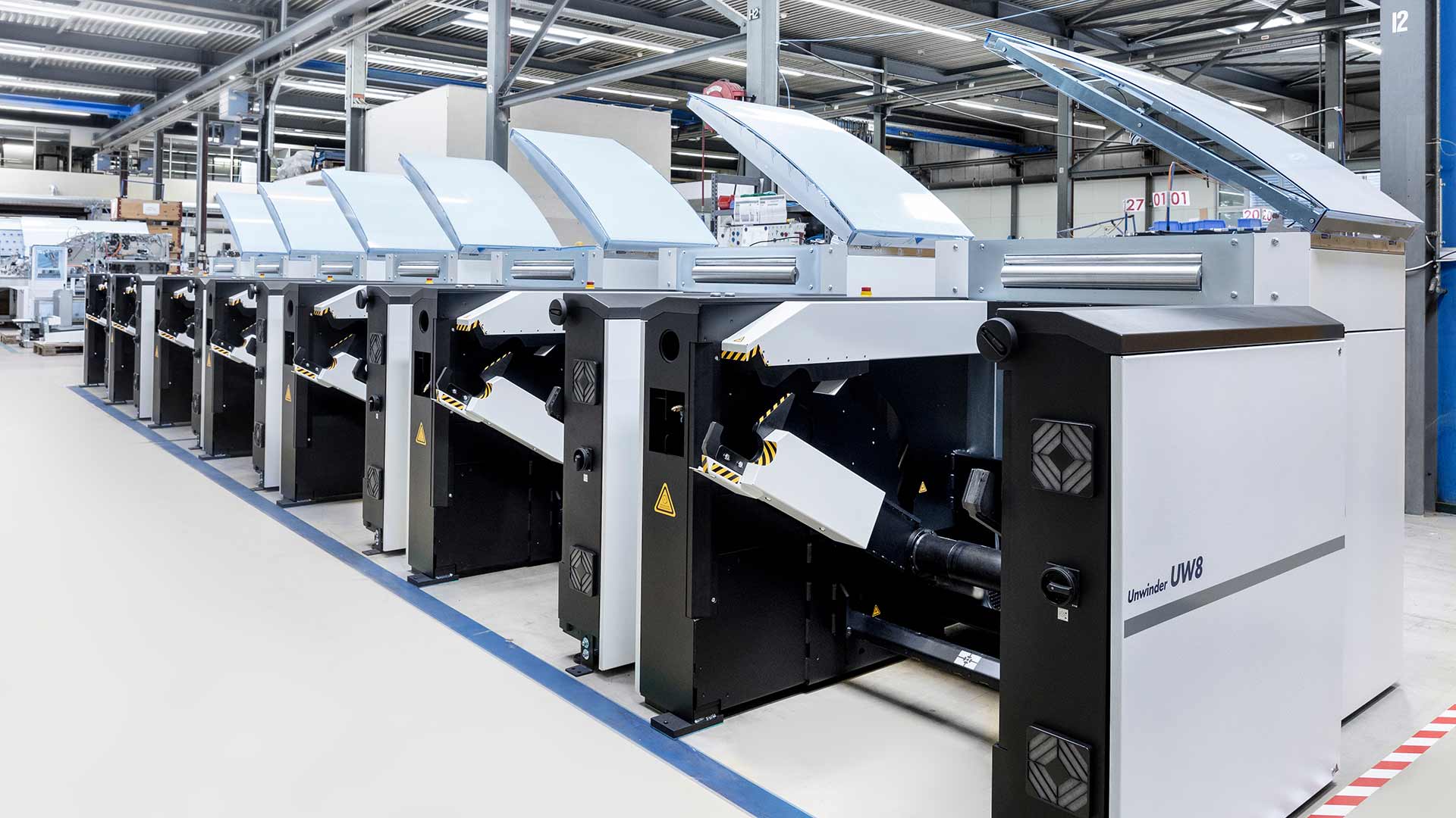 Several Hunkeler Unwinder UW8.